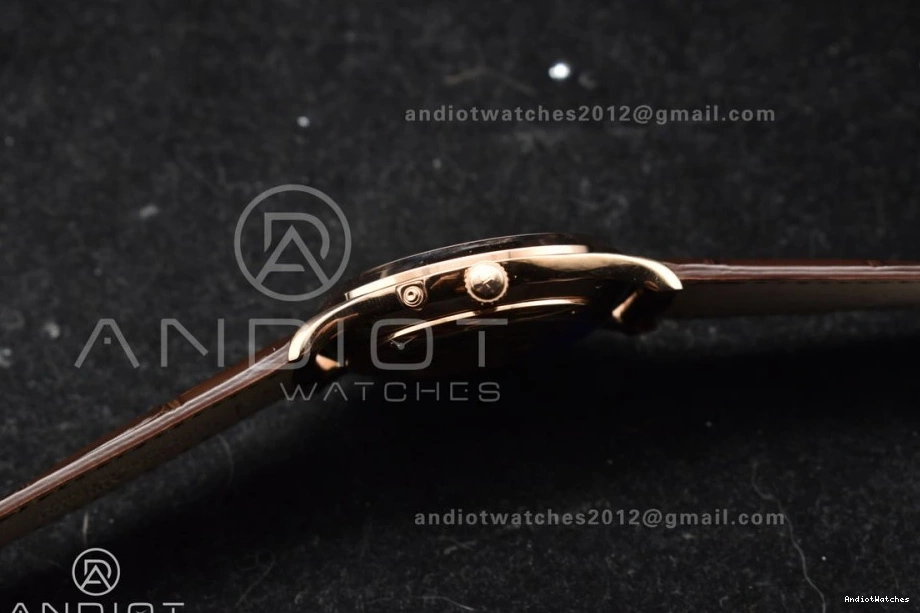 on Best RG SA925 Ultra Brown Moon Master FreshLook Leather 1:1 908 Strap Dial Super White Thin APSF Clone Edition 0320